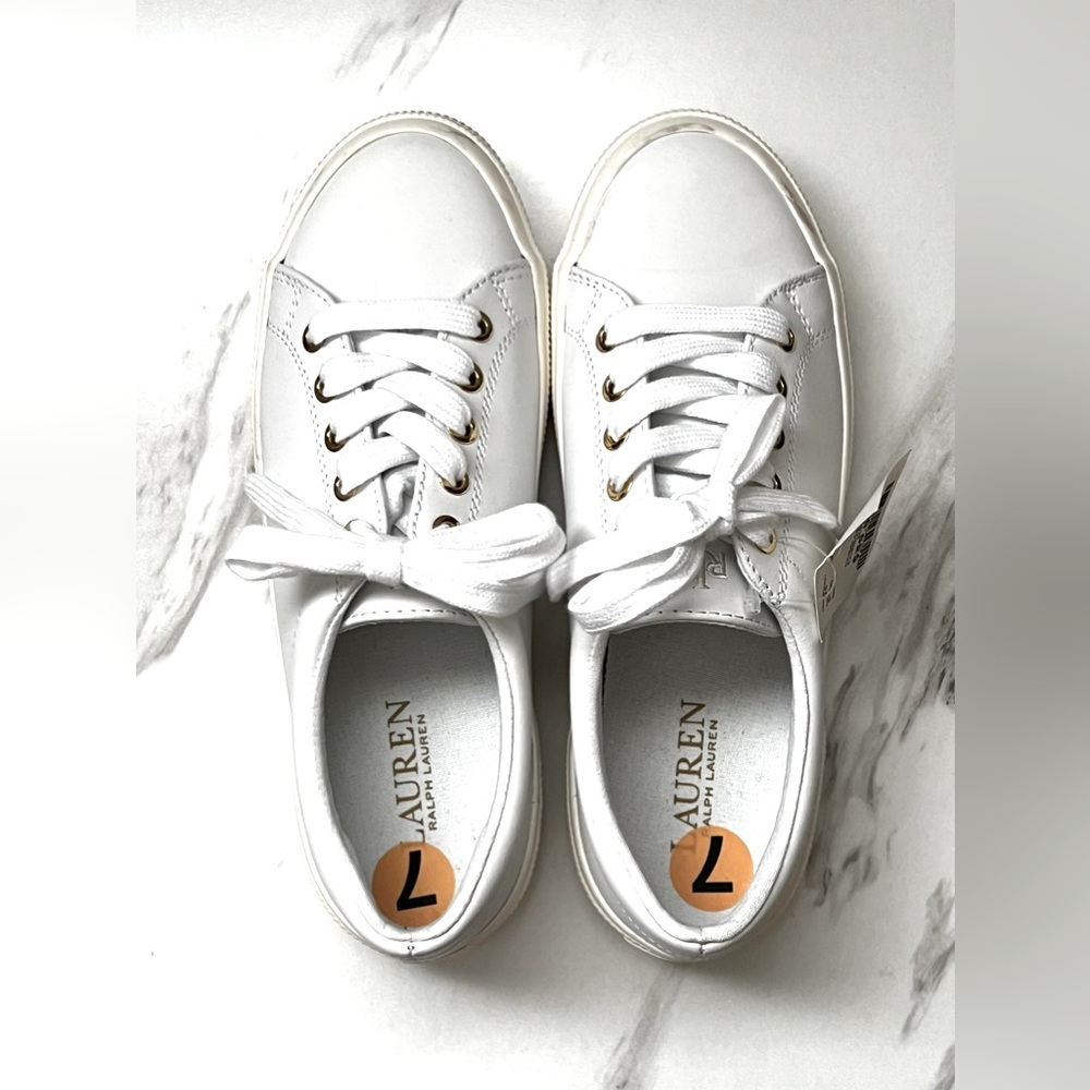 Ralph Lauren white shoes, size 7